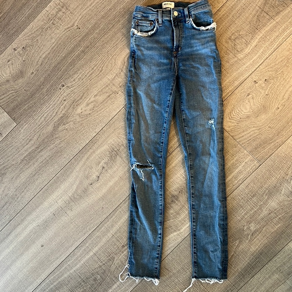 AGOLDE super stretchy skinny high rise